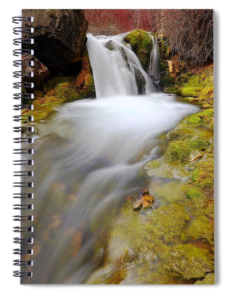 Landscape Spiral Notebook featuring the photograph Spring Falls by David Andersen