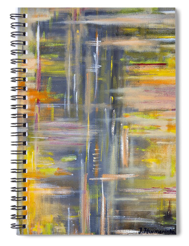 Spring Spiral Notebook featuring the painting Spring in Finland 1 by Johanna Hurmerinta