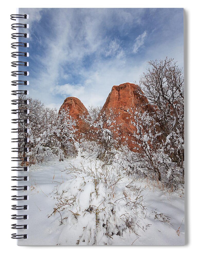 Snow Spiral Notebook featuring the photograph Spring Snow by Darren White