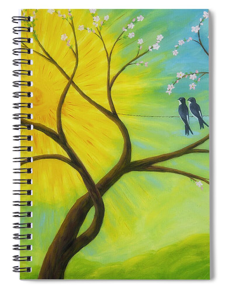 Art Spiral Notebook featuring the painting Spring by Veikko Suikkanen