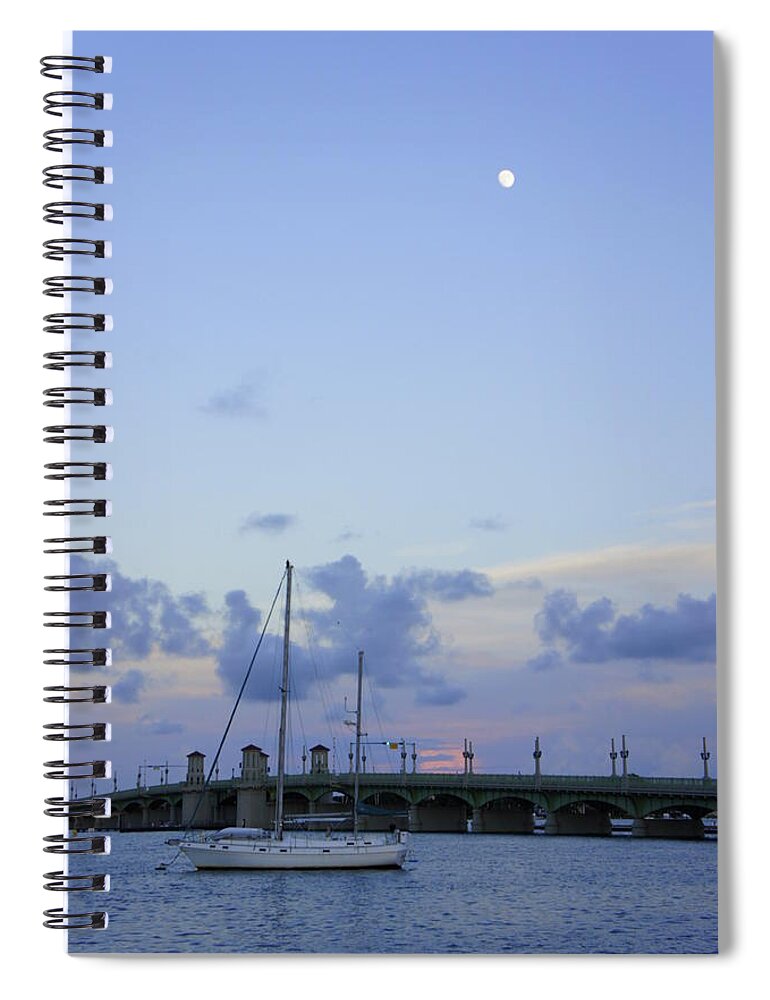St. Augustine Spiral Notebook featuring the photograph St. Augustine Sunset by Laurie Perry