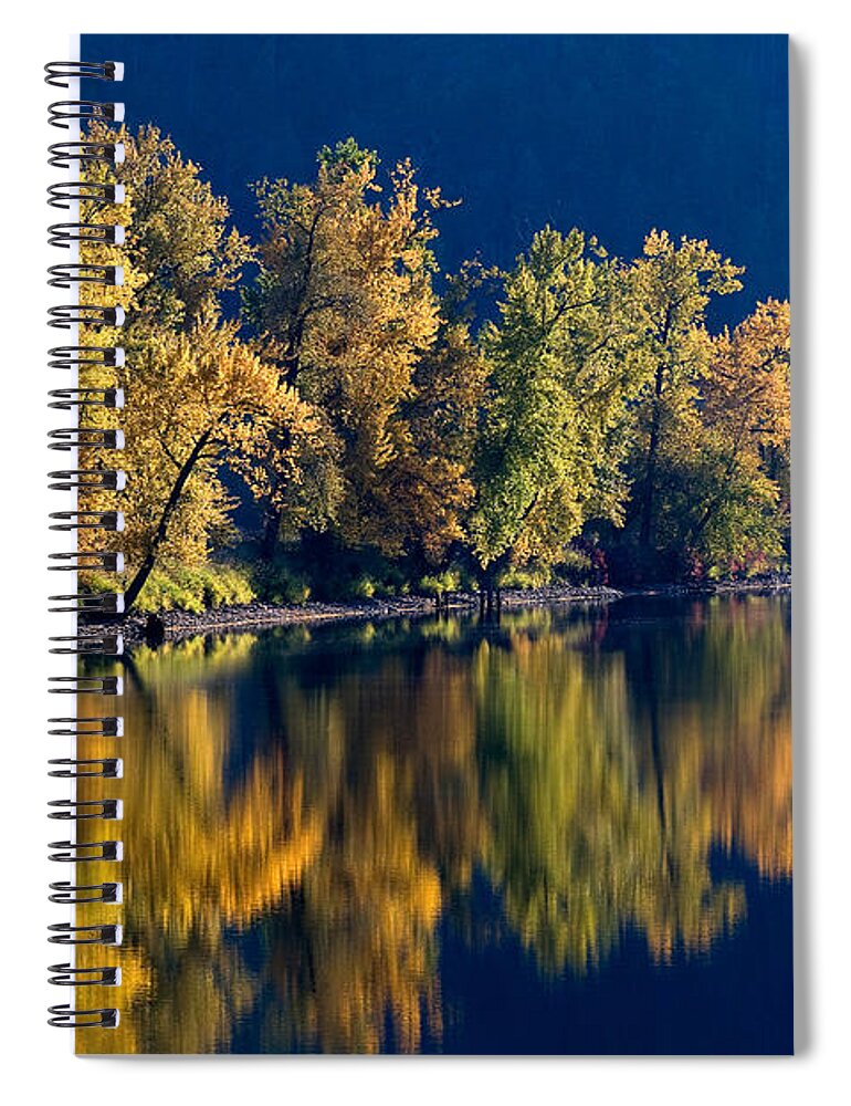 Columbia River Basin Spiral Notebook featuring the photograph St. Joe River Reflections by Theodore Clutter