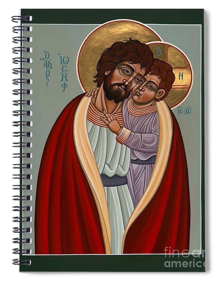 St. Joseph And The Holy Child Spiral Notebook featuring the painting St. Joseph and the Holy Child 239 by William Hart McNichols