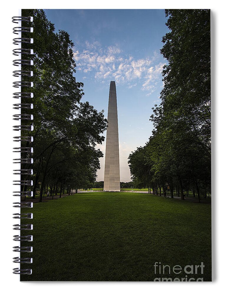 Gateway Arch Spiral Notebook featuring the photograph St. Louis Missouri Gateway Arch 8938 by David Haskett II