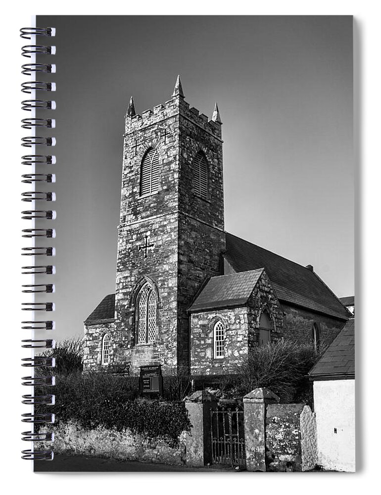 St. Mathew Spiral Notebook featuring the photograph St. Matthews Church of Ireland by Mark Callanan