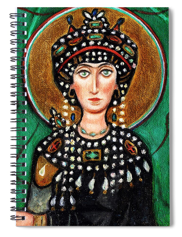 Catholic Spiral Notebook featuring the painting ST Patricia by Xueling Zou
