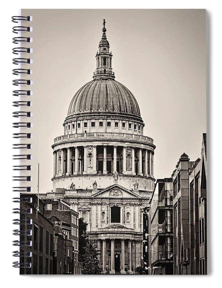 St Paul Spiral Notebook featuring the photograph St Pauls London by Heather Applegate