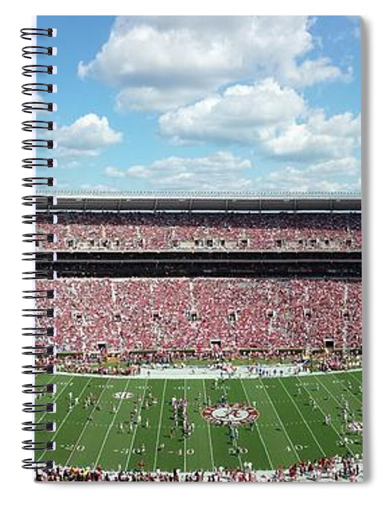 Gameday Spiral Notebook featuring the photograph Stadium Panorama View by Kenny Glover