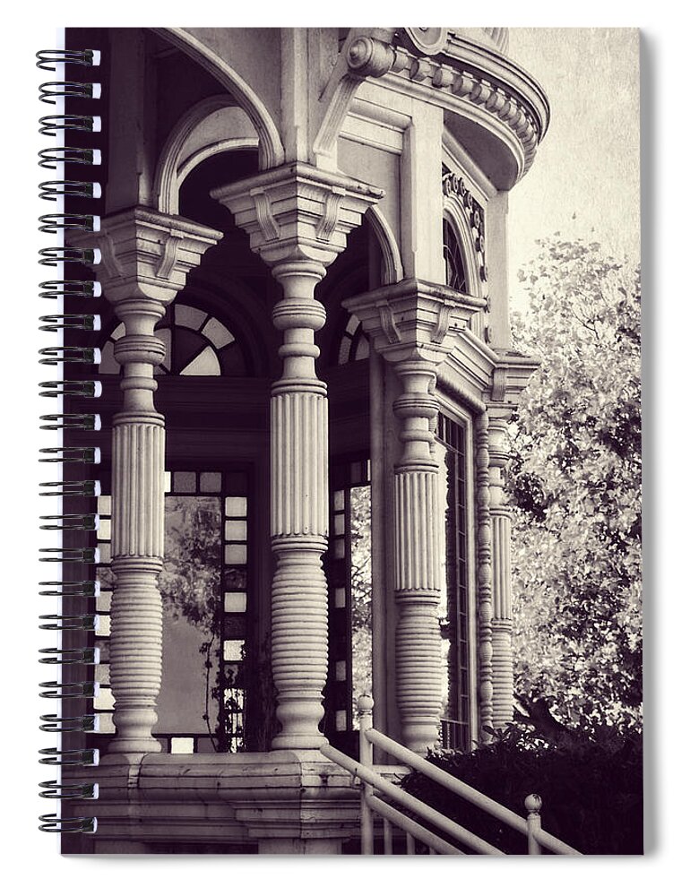 Victorian Spiral Notebook featuring the photograph Stained Glass Memories by Melanie Lankford Photography