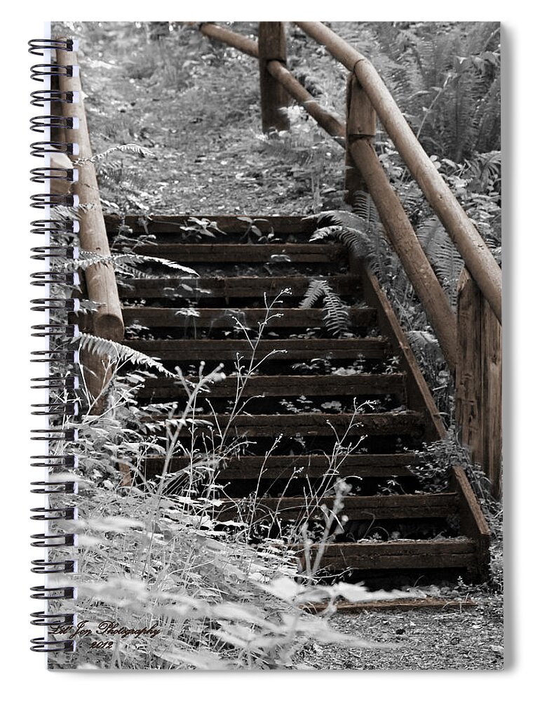 Campground Spiral Notebook featuring the photograph Stairway Home by Jeanette C Landstrom