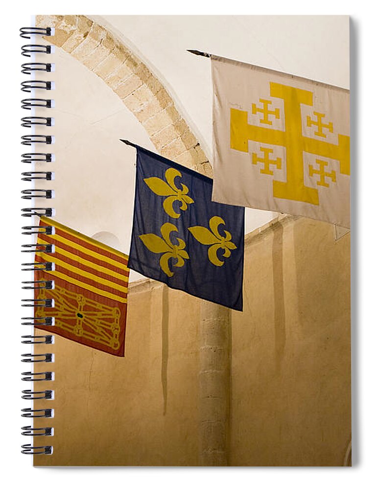 Suckling Pig Spiral Notebook featuring the photograph Standards of the Knights of the Templar by Lorraine Devon Wilke