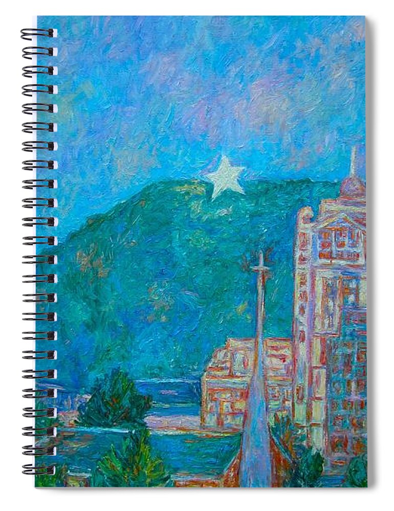 City Spiral Notebook featuring the painting Star City by Kendall Kessler
