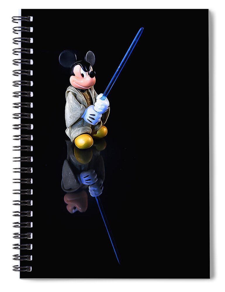 Toy Spiral Notebook featuring the photograph Star Wars Mickey Mouse by Bill and Linda Tiepelman