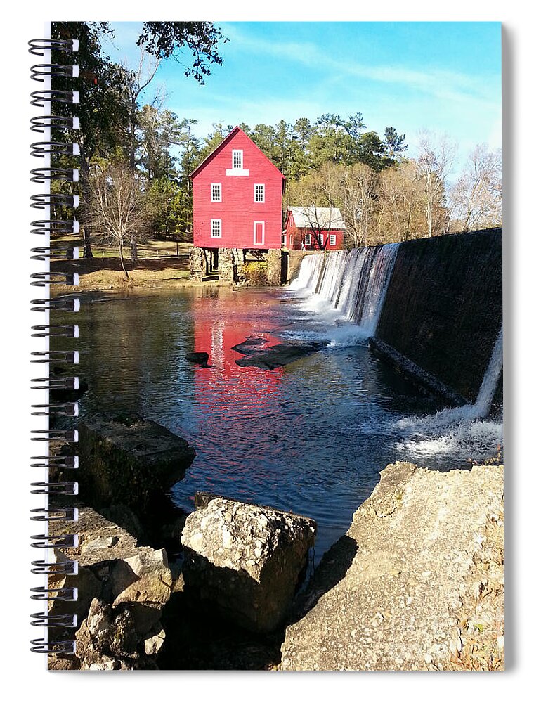 Scenic Spiral Notebook featuring the photograph Starr's Mill In Senioa Georgia 2 by Donna Brown