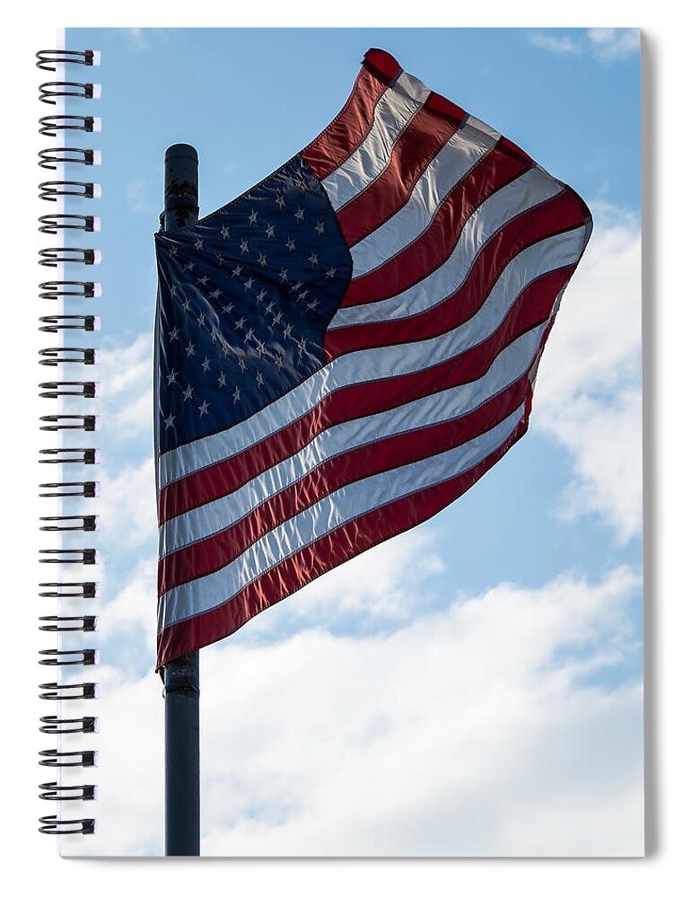 Flag Spiral Notebook featuring the photograph Stars and Stripes by Holden The Moment