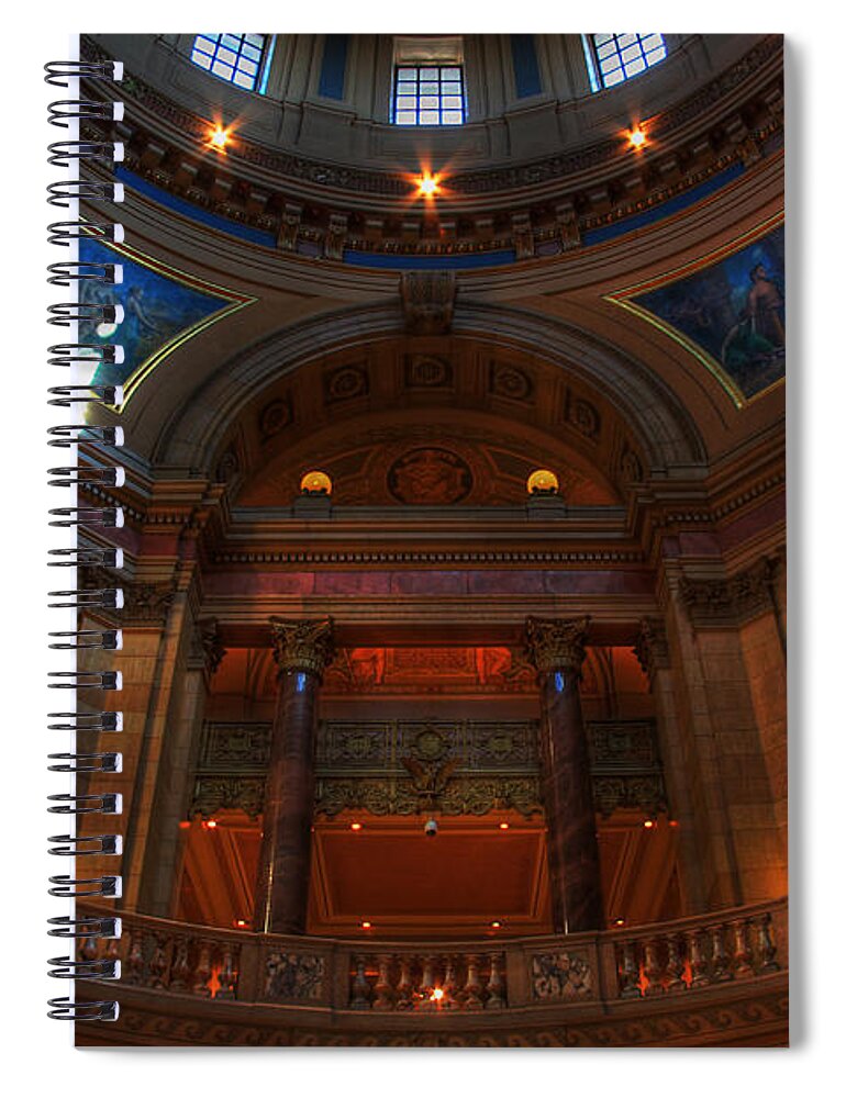 Minnesota Spiral Notebook featuring the photograph State Capitol of Minnesota by Wayne Moran