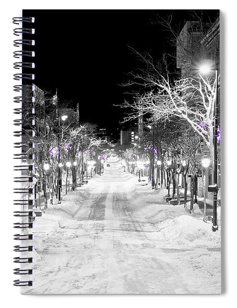 Capitol Spiral Notebook featuring the photograph State Street Madison by Steven Ralser