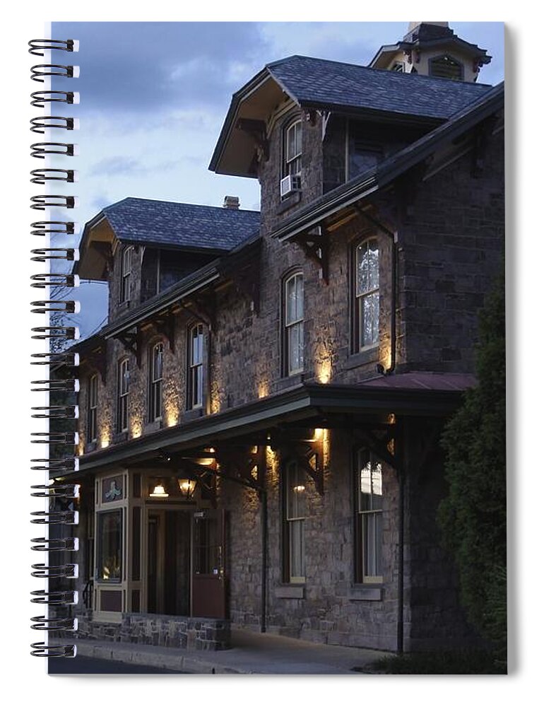 Evening Spiral Notebook featuring the photograph Station by Christopher Plummer