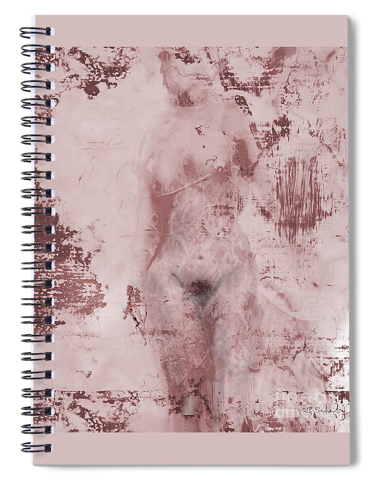 Nude Spiral Notebook featuring the digital art Statue by Gabrielle Schertz