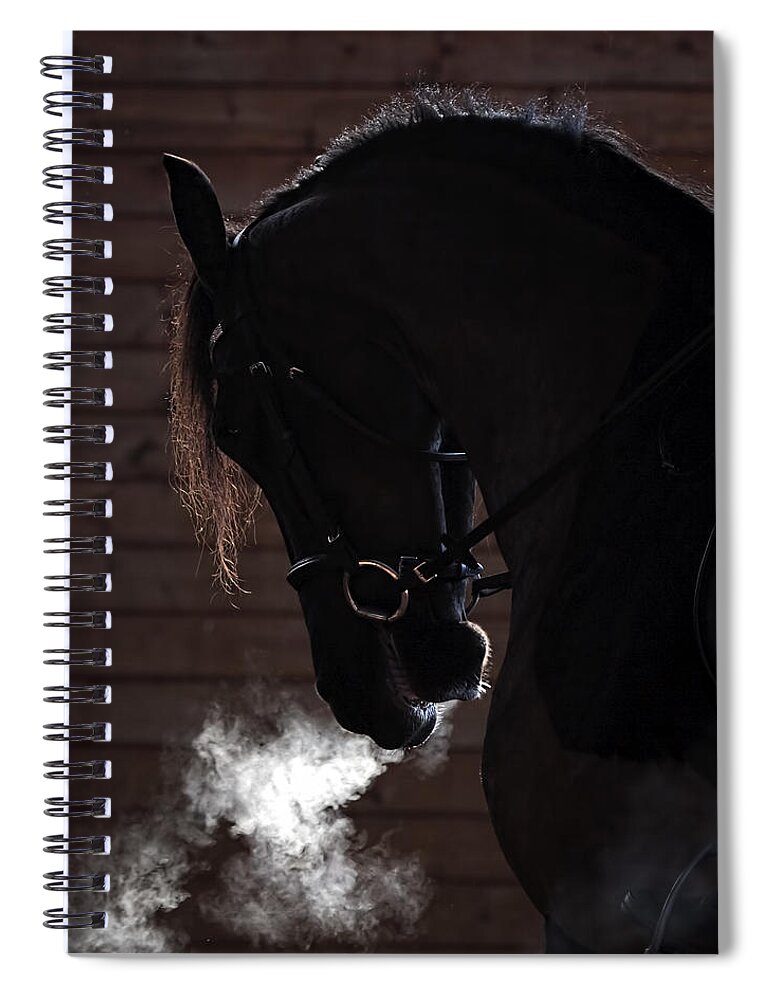 Steam Engine Spiral Notebook featuring the photograph Steam Engine by Wes and Dotty Weber