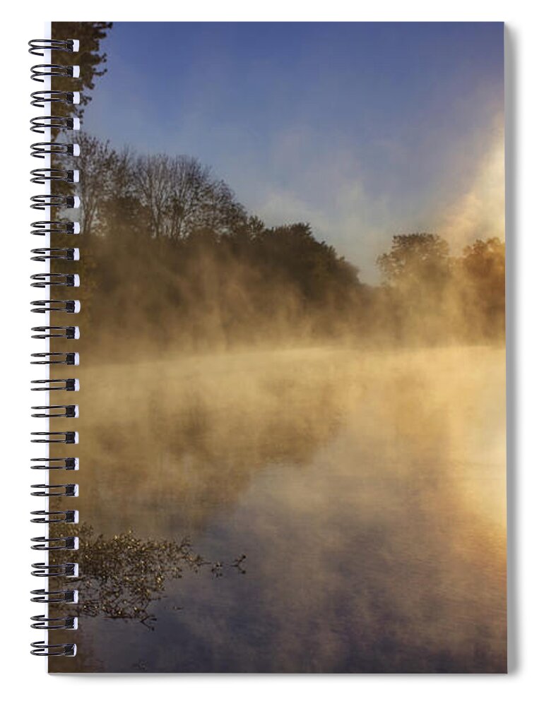 Steam Spiral Notebook featuring the photograph Steam on the Water by Jason Politte