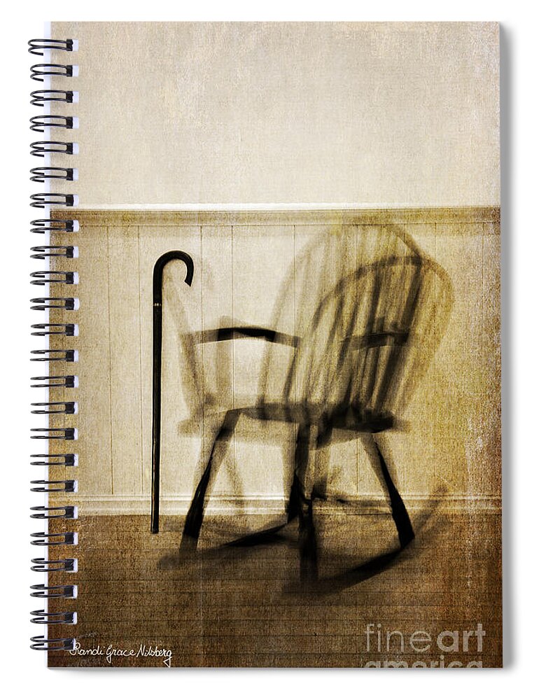 Chair Spiral Notebook featuring the photograph Still Rockin' by Randi Grace Nilsberg