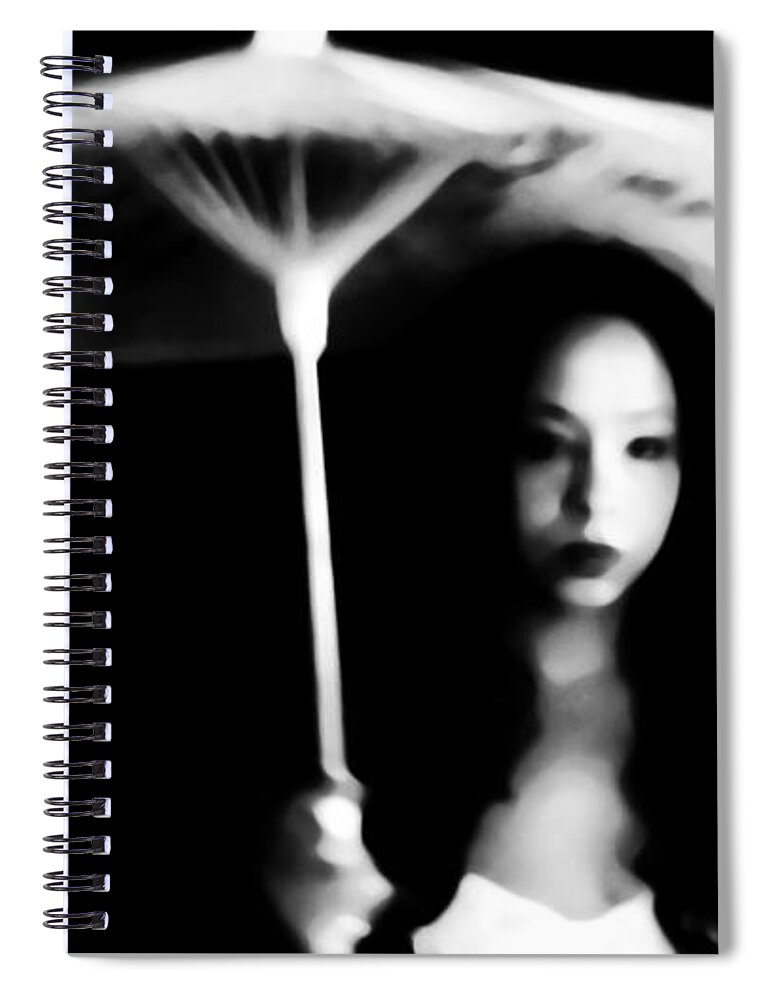 Black Spiral Notebook featuring the photograph Still Waiting by Jessica S