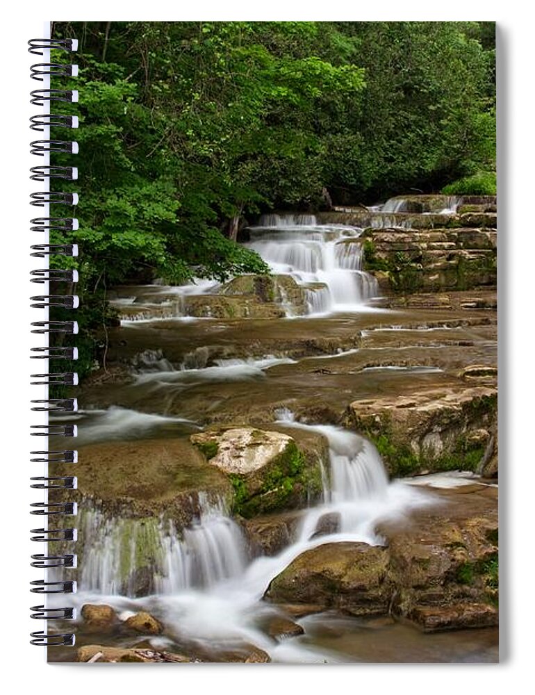 Stockbridge Falls Spiral Notebook featuring the photograph Stockbridge Falls by Dave Files