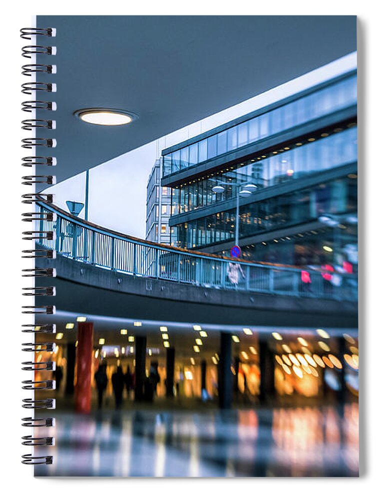 Pedestrian Spiral Notebook featuring the photograph Stockholm Square by Cirano83