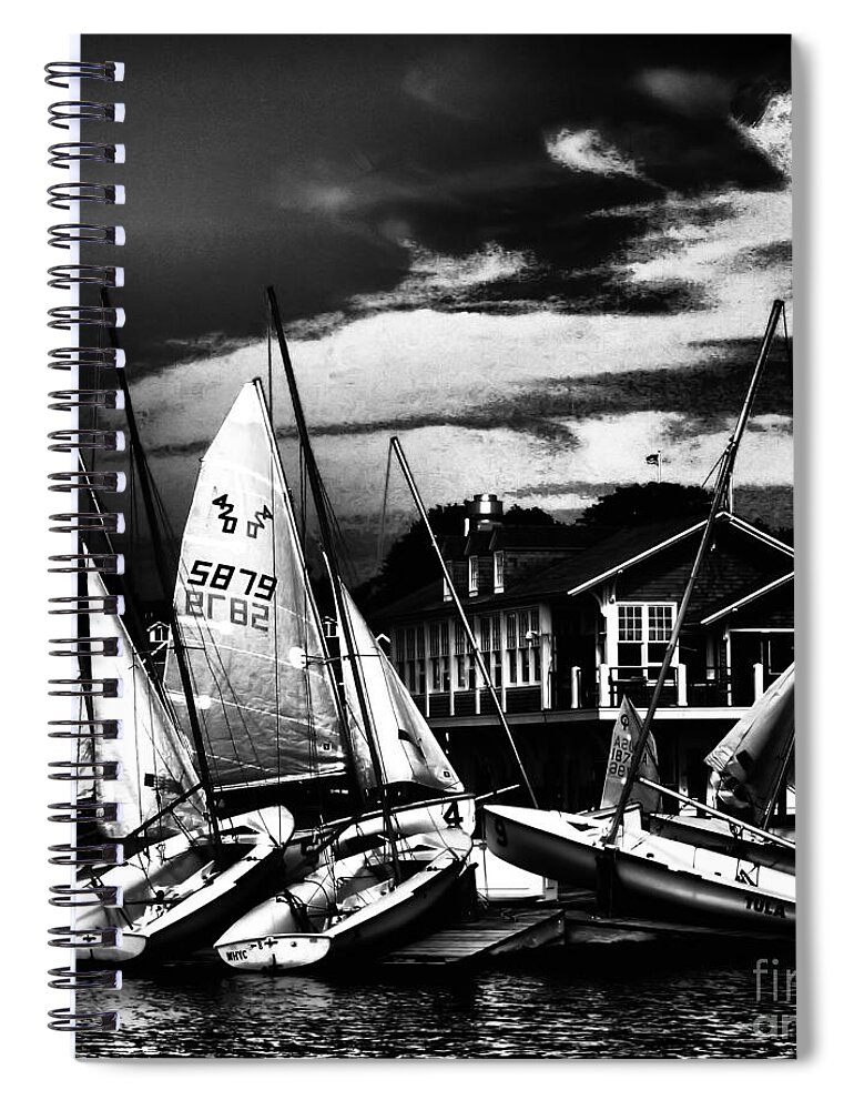 Sailboats Spiral Notebook featuring the photograph Stockpiled Assets by Robert McCubbin