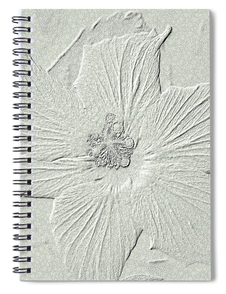 Art Spiral Notebook featuring the photograph Stone Hibiscus by Oksana Semenchenko