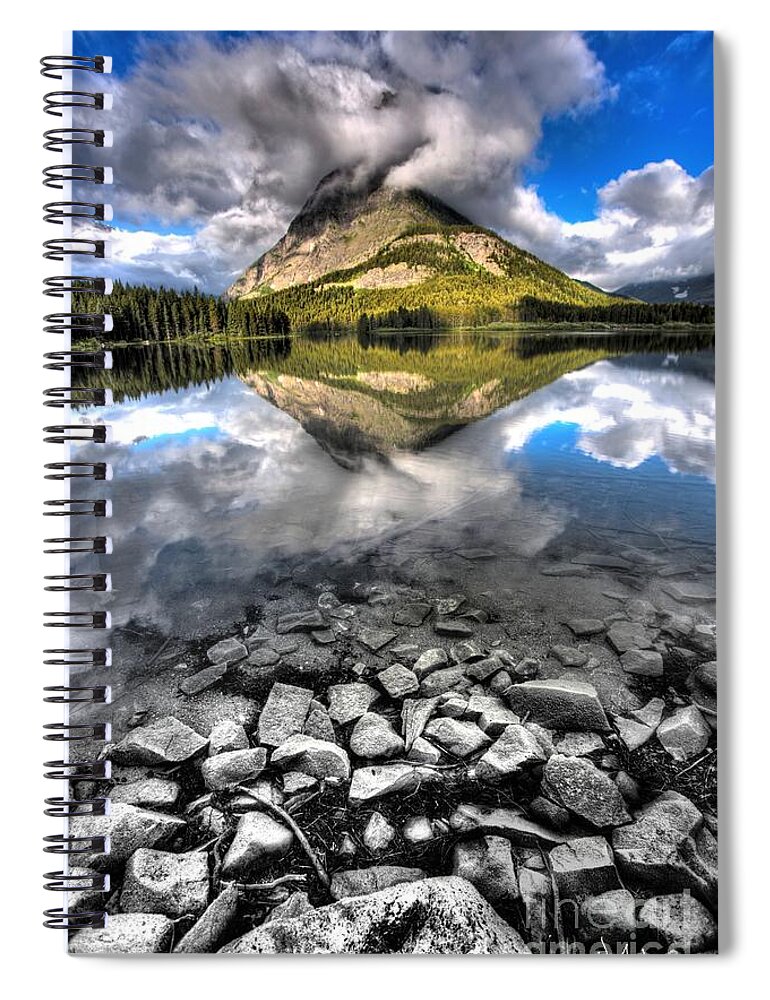Calm Spiral Notebook featuring the photograph Storm Mountain II by David Andersen