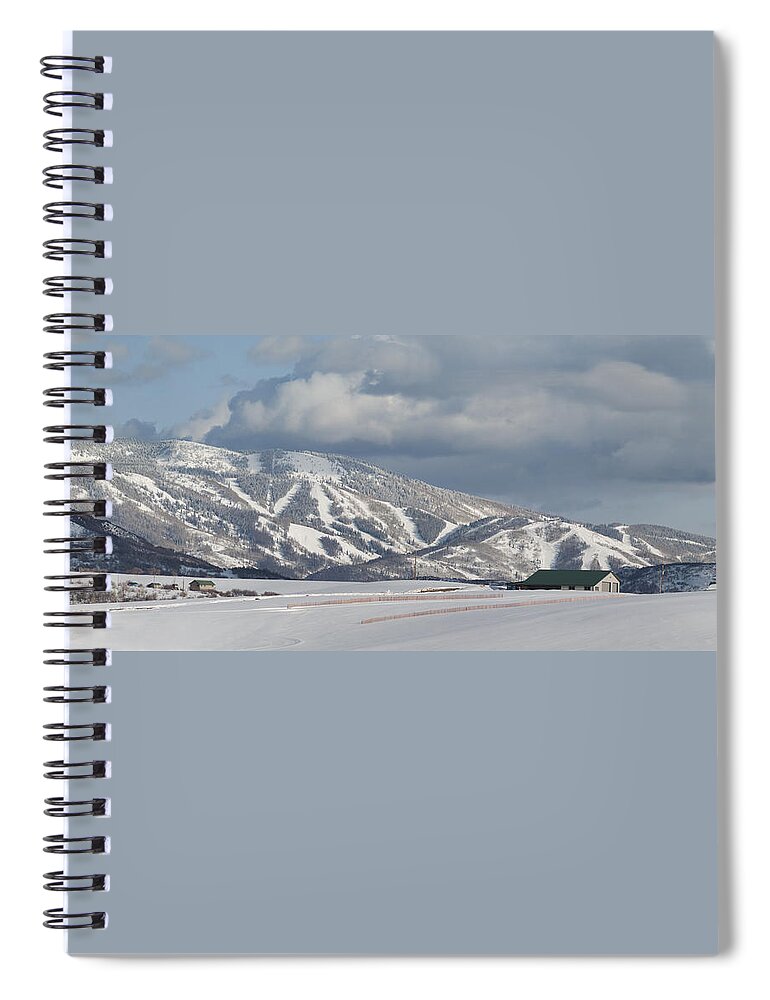  Storm Mountain Spiral Notebook featuring the photograph Storm Mountain NW Face by Daniel Hebard