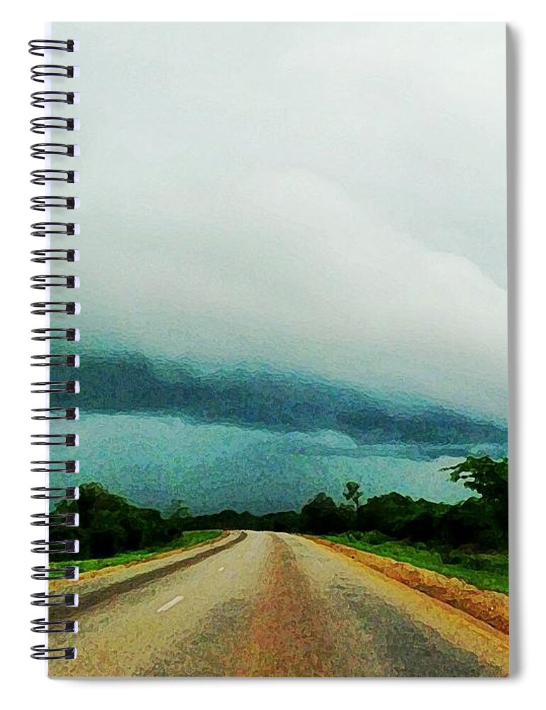 Morogoro Spiral Notebook featuring the photograph Storm on the Horizon by Zinvolle Art