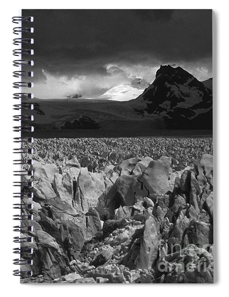 Glacier Spiral Notebook featuring the photograph Storm over Perito Moreno Glacier by James Brunker