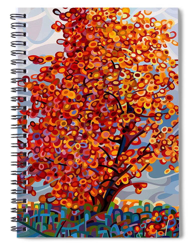 Abstract Spiral Notebook featuring the painting Stormlight by Mandy Budan