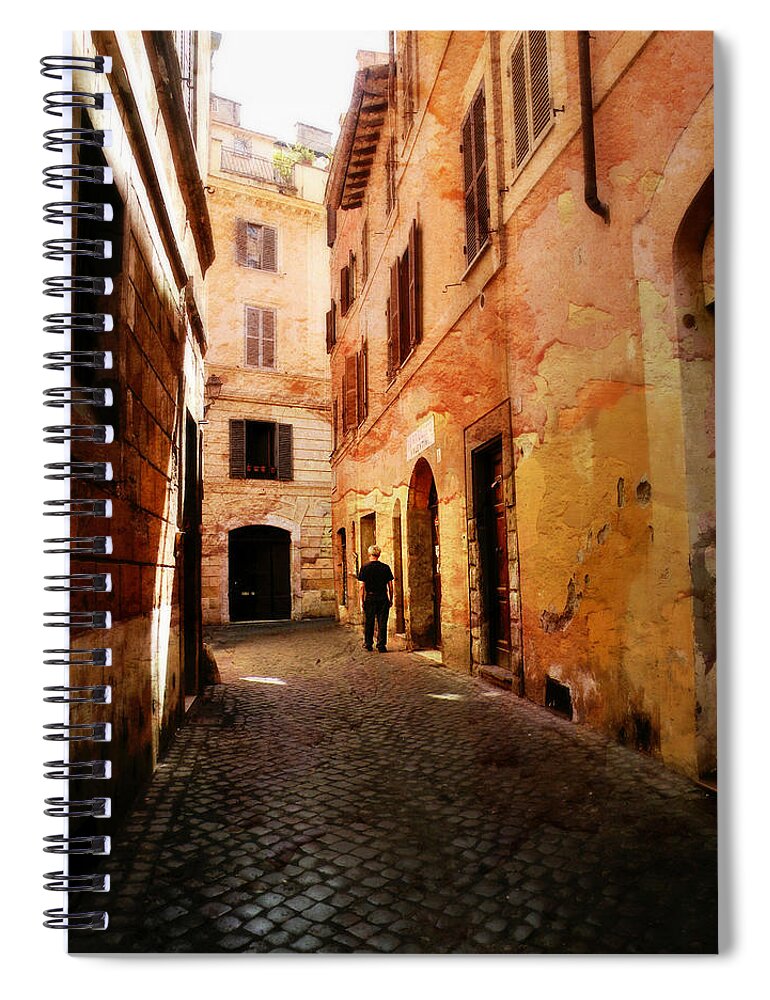 Strade Di Ciottoli Spiral Notebook featuring the photograph Strade di Ciottoli by Micki Findlay