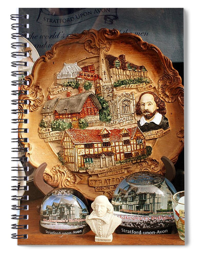 Stratford Upon Avon Spiral Notebook featuring the photograph Stratford Souveniers by Terri Waters
