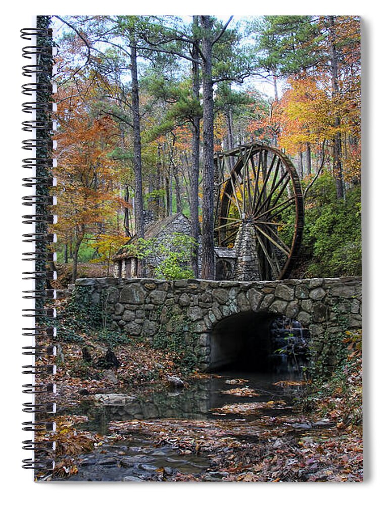 Berry College Spiral Notebook featuring the photograph Stream from the Old Grist Mill by Barbara Bowen