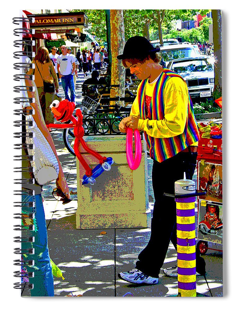 Street Artists Spiral Notebook featuring the photograph Street Balloon Art by Joseph Coulombe