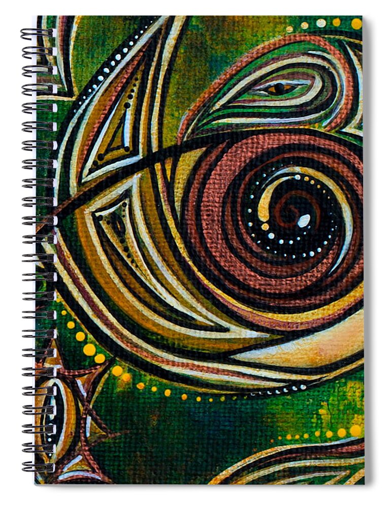 Deborha Kerr Spiral Notebook featuring the painting Strength Spirit Eye by Deborha Kerr