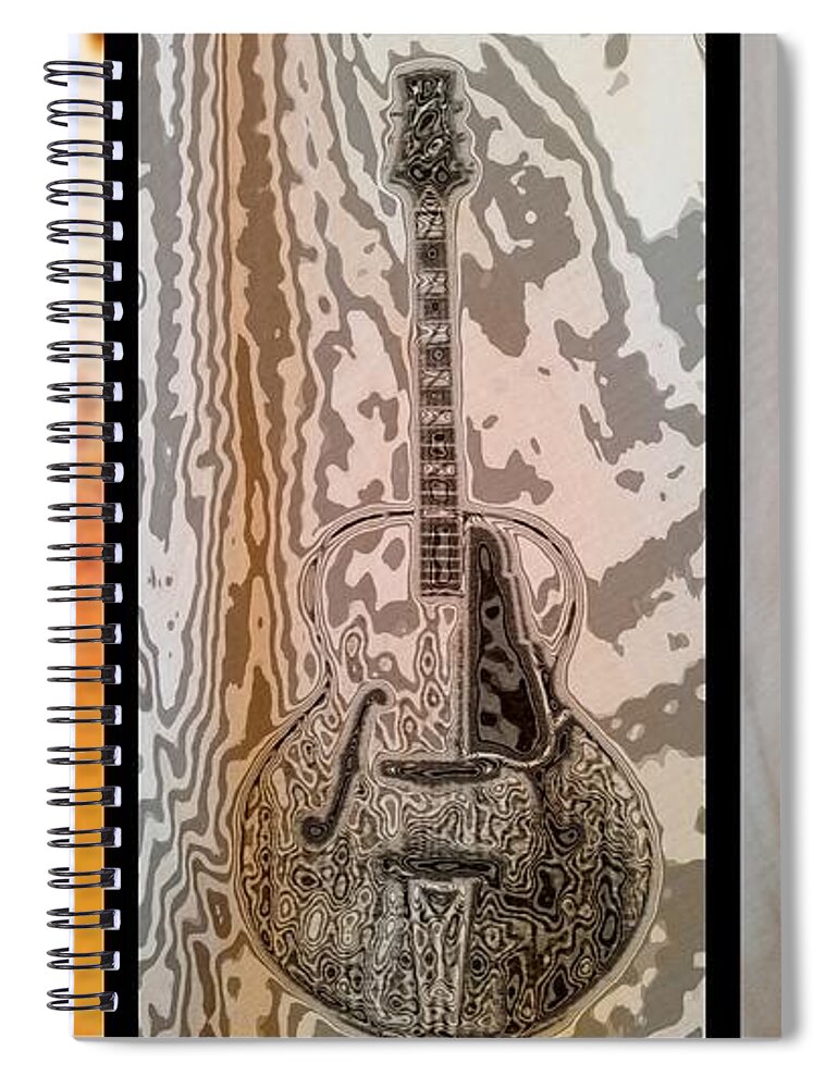 Chord Spiral Notebook featuring the digital art Striking A Chord by Alec Drake