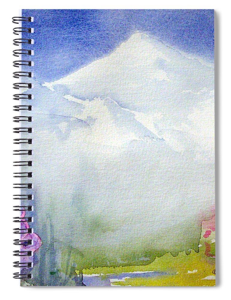 Study - Eagle Peak Spiral Notebook featuring the painting Study - Eagle Peak by Teresa Ascone