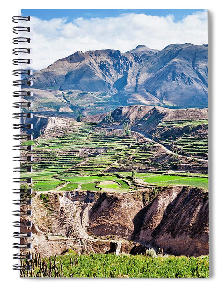 South America Spiral Notebook featuring the photograph Stunning Landscape View Of The by Instamatics