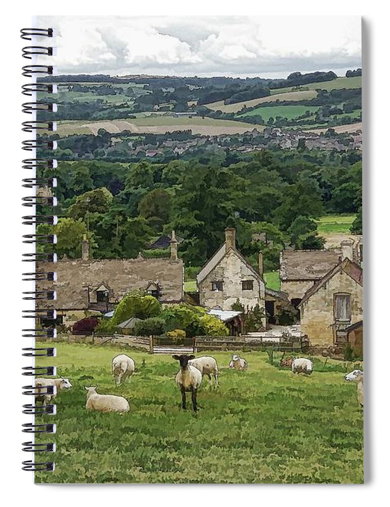 Farm Spiral Notebook featuring the photograph Sudeley Hill Farm by Ron Harpham