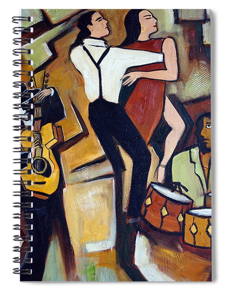 Tango Spiral Notebook featuring the painting Suenos de Tango by Valerie Vescovi