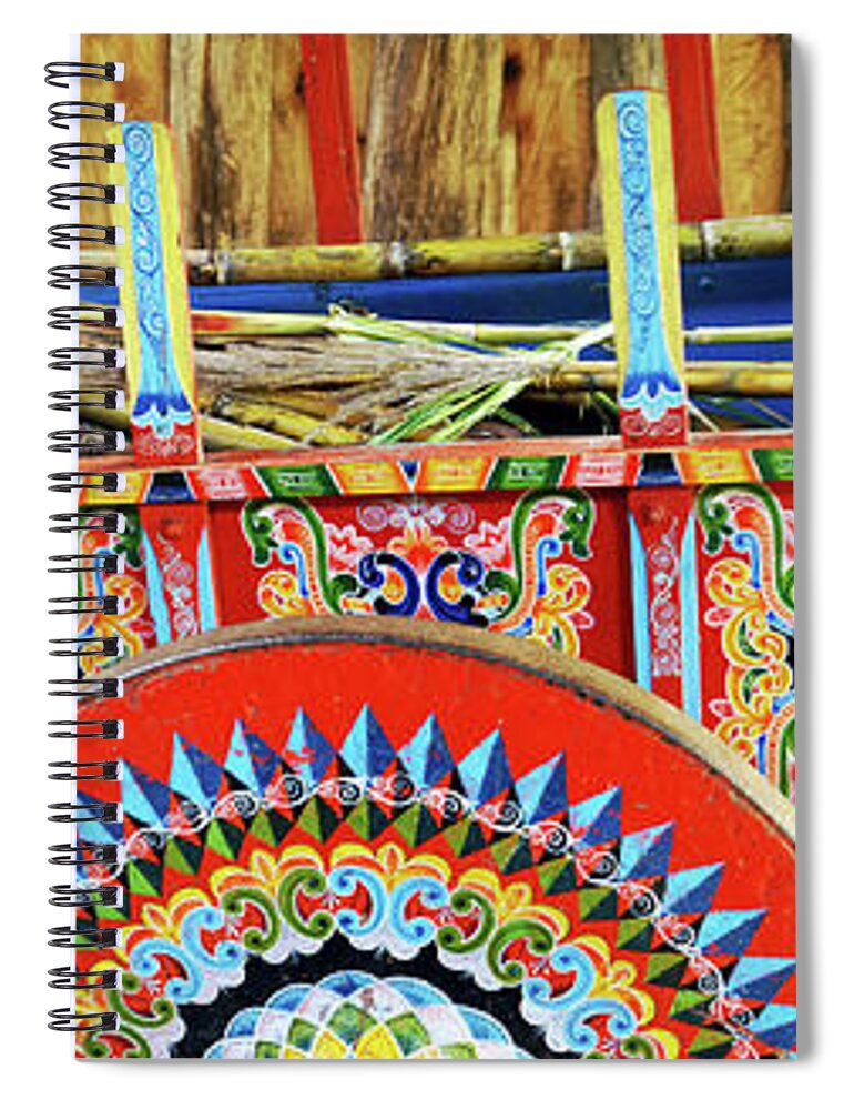 Photography Spiral Notebook featuring the photograph Sugar Canes In La Carreta The Oxcart by Panoramic Images