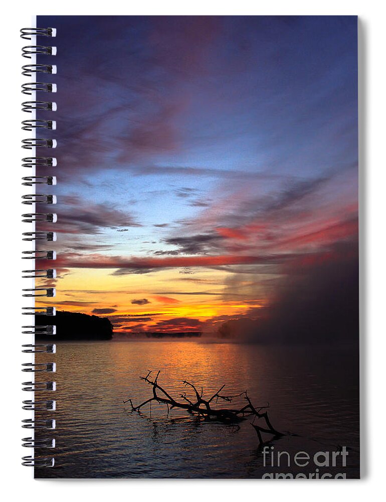 Best Sunrise Landscape Spiral Notebook featuring the photograph Sugar Creek Sunrise 2 by Reid Callaway