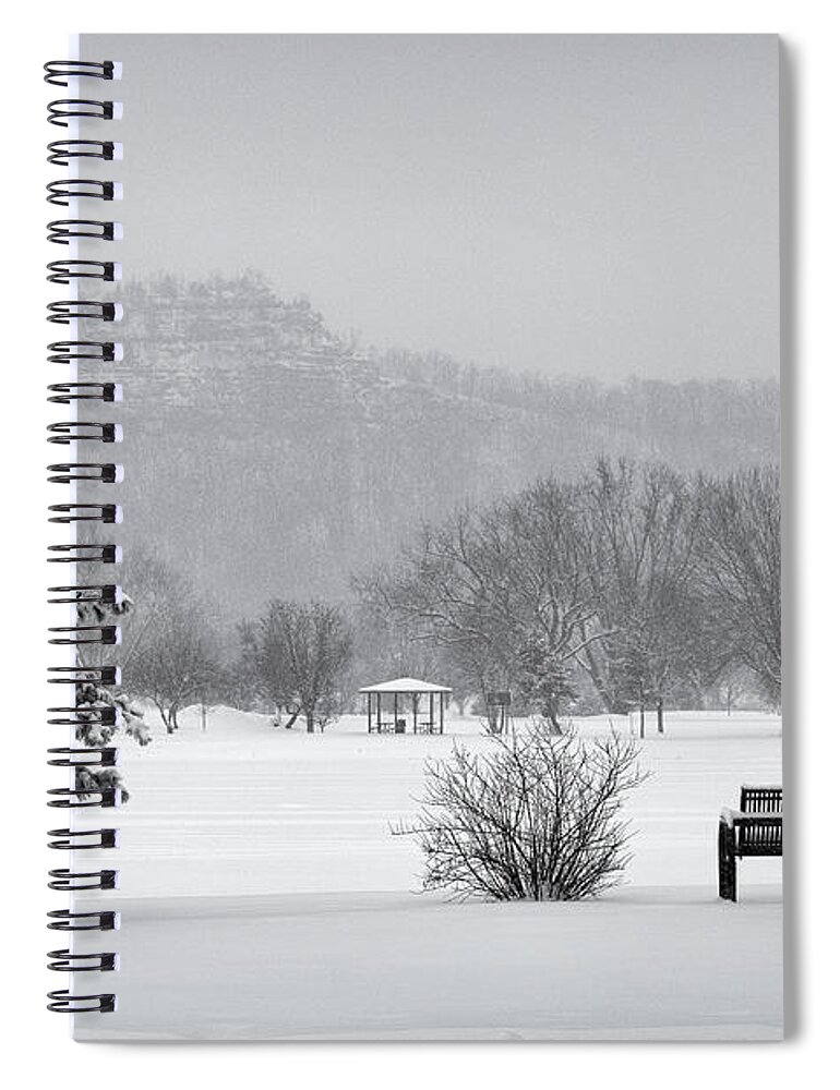 Sugarloaf Spiral Notebook featuring the photograph Sugarloaf Snowstorm by Al Mueller