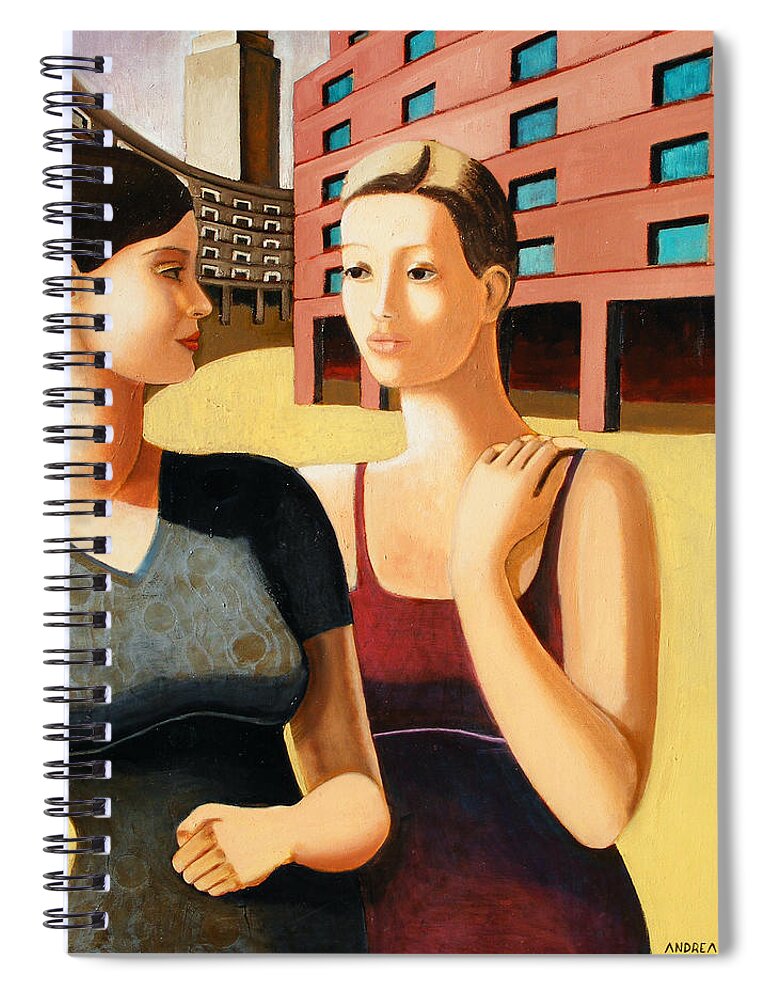 Spiral Notebook featuring the painting Summer by Andrea Vandoni